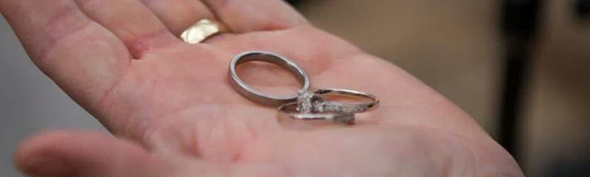 wedding officiant holding rings